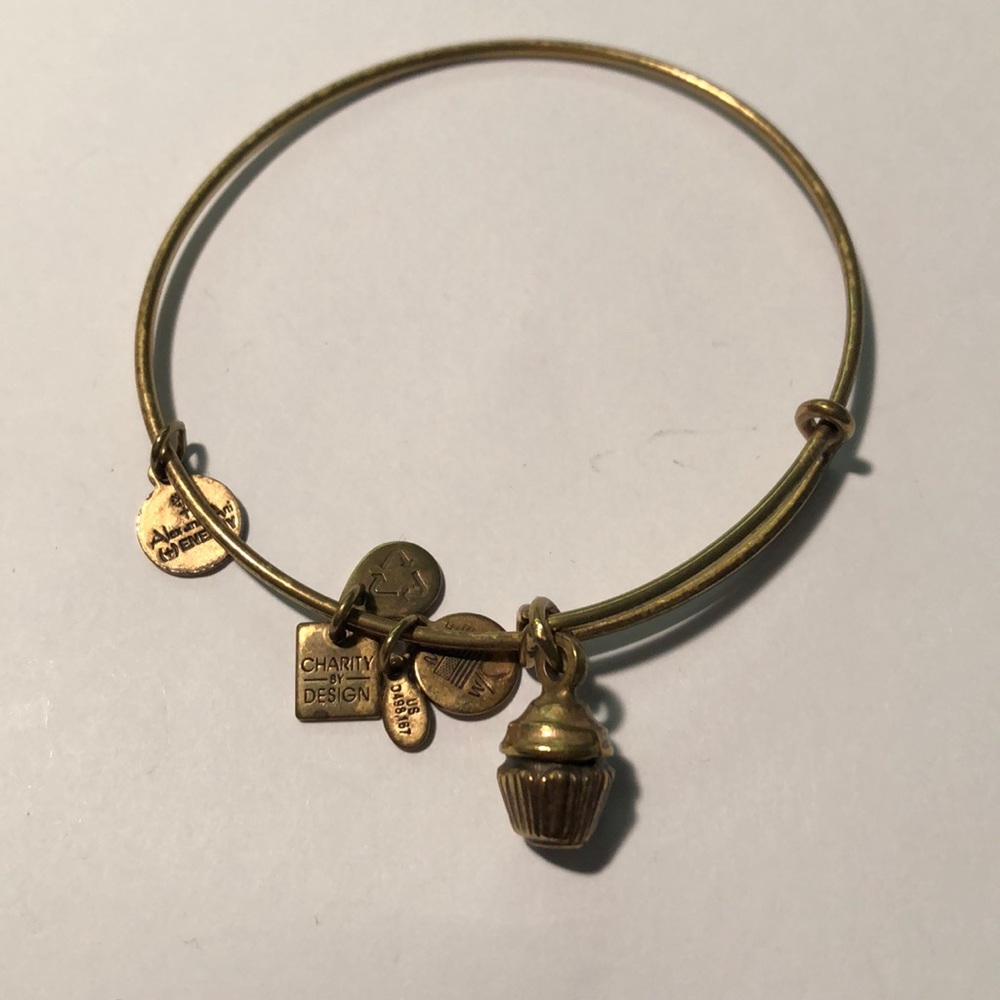 Alex and Ani Gold Cupcake Bangle